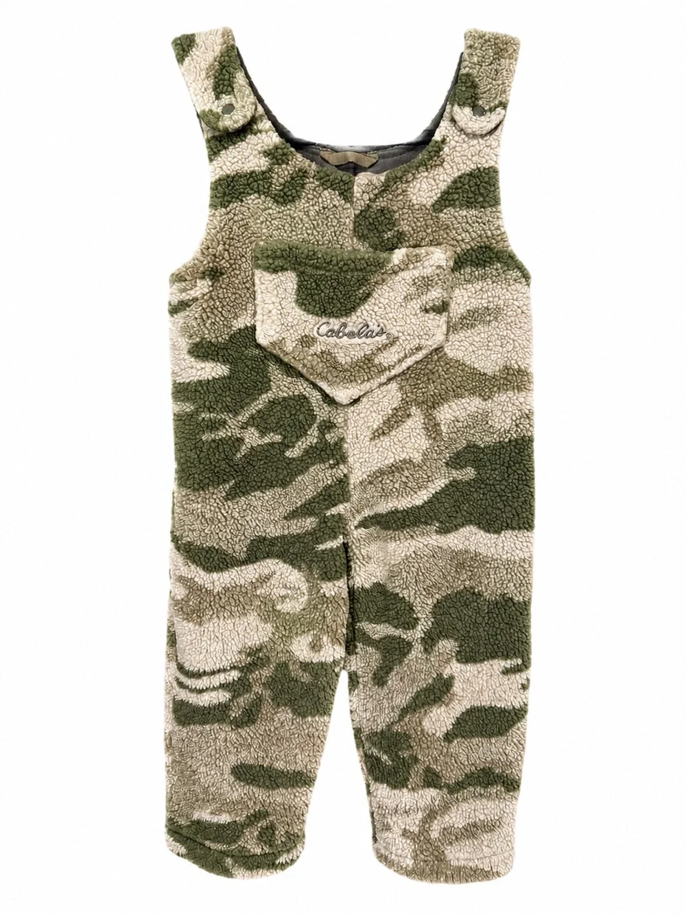 Cabela’s Toddler 4T Sherpa Fleece Camo Overalls Cozy Hunting Romper